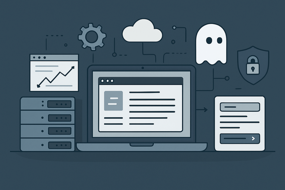Computer with a server an a ghost